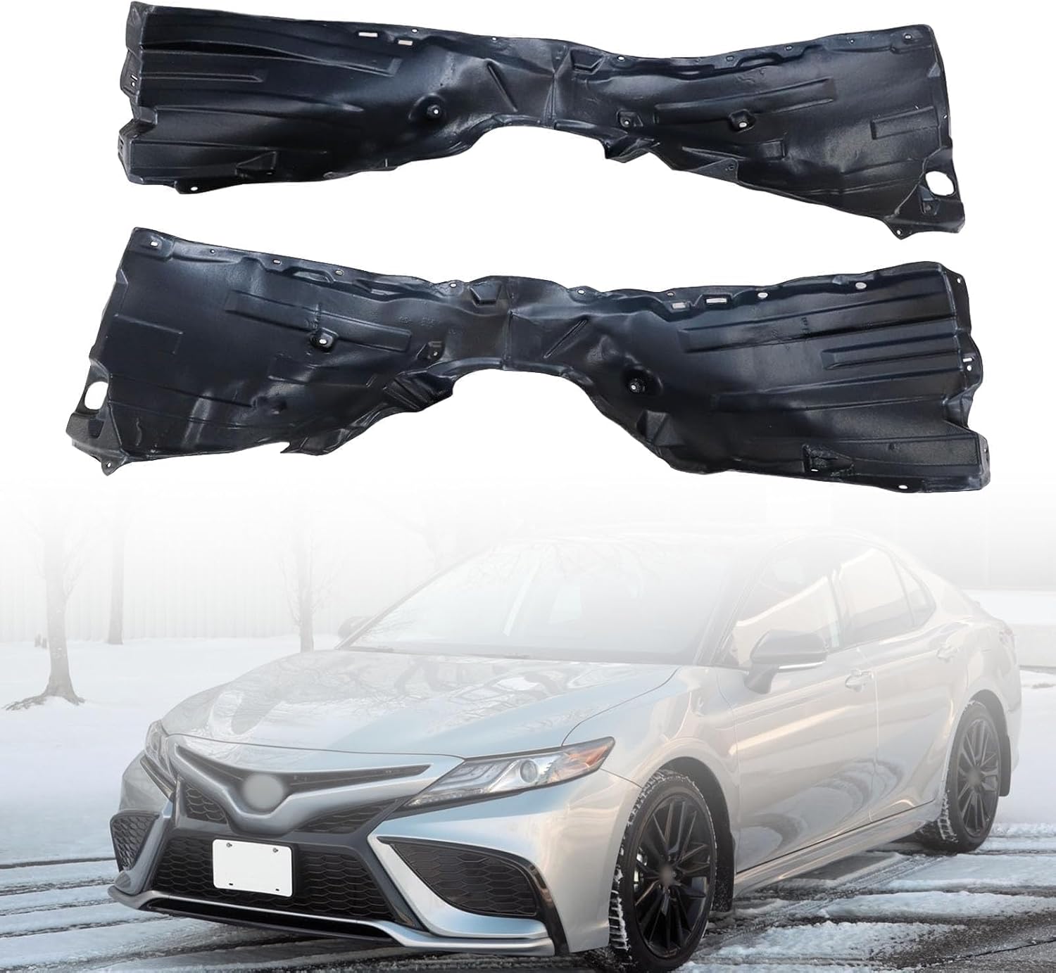 2Pcs Fender Liners Front Driver & Passenger Side Compatible with Toyota Camry SE XSE 2018-2021 Replace# 5387606320, 5387506320