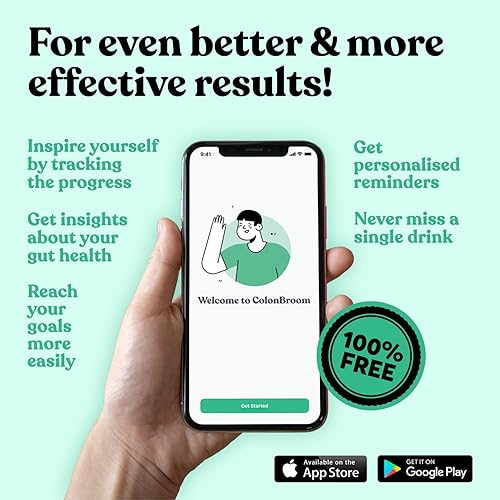 Miniatura 4 de ColonBroom Polvo de cáscara de psyllium (fresa)  Limpieza de colon para alivio de la hinchazón y salud intestinal  Bebida en polvo de fibra de