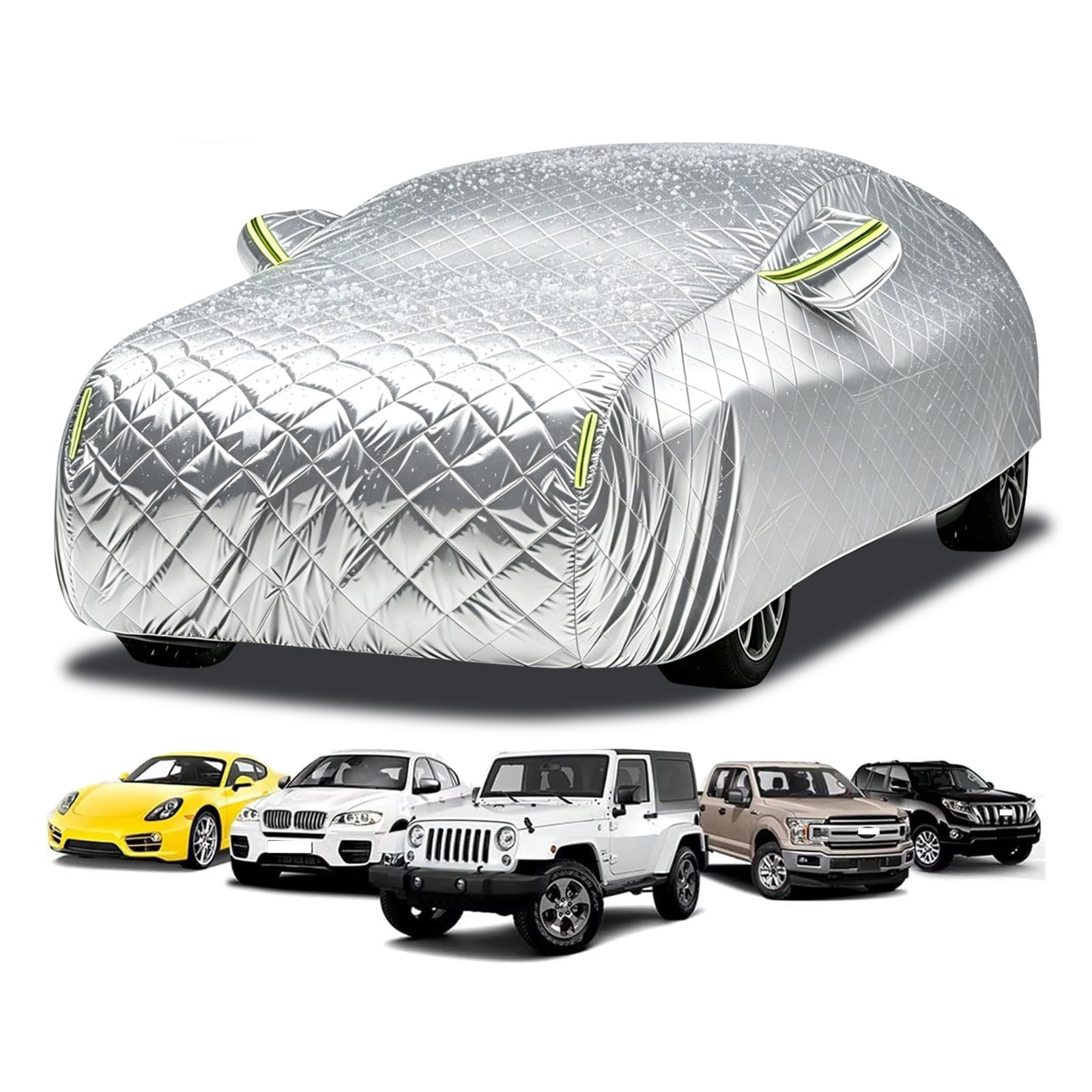 Personalizado Impermeable Funda Coche Antigranizo para Dacia Duster(2010-2026),Cubre Coches,Funda Completa para Coche Antigranizo Transpirable Engrosada Antiviento Lonas Exteriores(Plata)