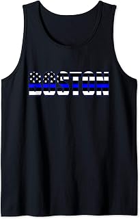 Protect and Serve in Boston Police Flag PD Tank Top
