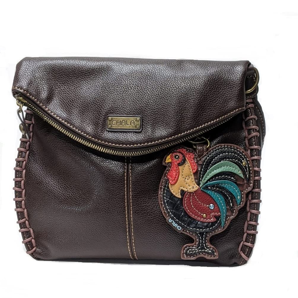 CHALA Patch Cross-Body Women Handbag, Canvas Messenger Bag Olive, Metal Charming Cross - Oliv, Medium — view 124