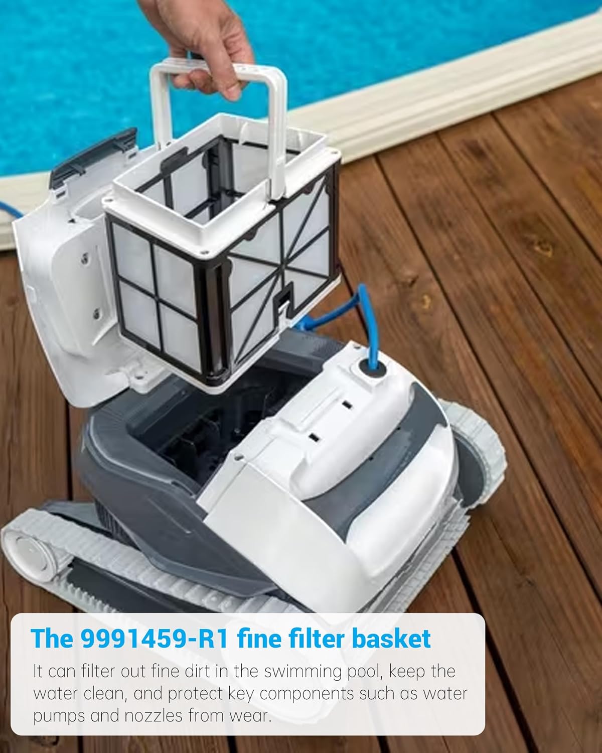 9991459-R1 Fine Filter Basket Fit for Dolphin Robotic Pool Cleaners S50, S100, Active 10 15, ECHO, Prowler 910 917, Premium 10 20, Advantage, Cayman, E10, Encore, Escape, T15, T25, Explorer E20