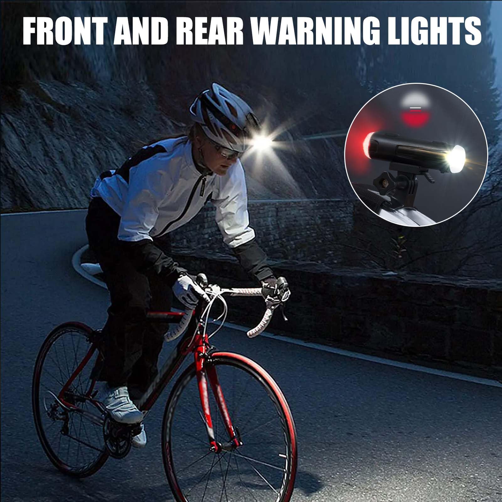 Fahrradhelm Licht Vorne und Hinten: Helmlicht Vorne und Hinten bis zu 200LM, Helmhalterung Licht, IP66 wasserdicht, 5 Blinklichtmodi, wasserdichte Lampe mit USB-Aufladung