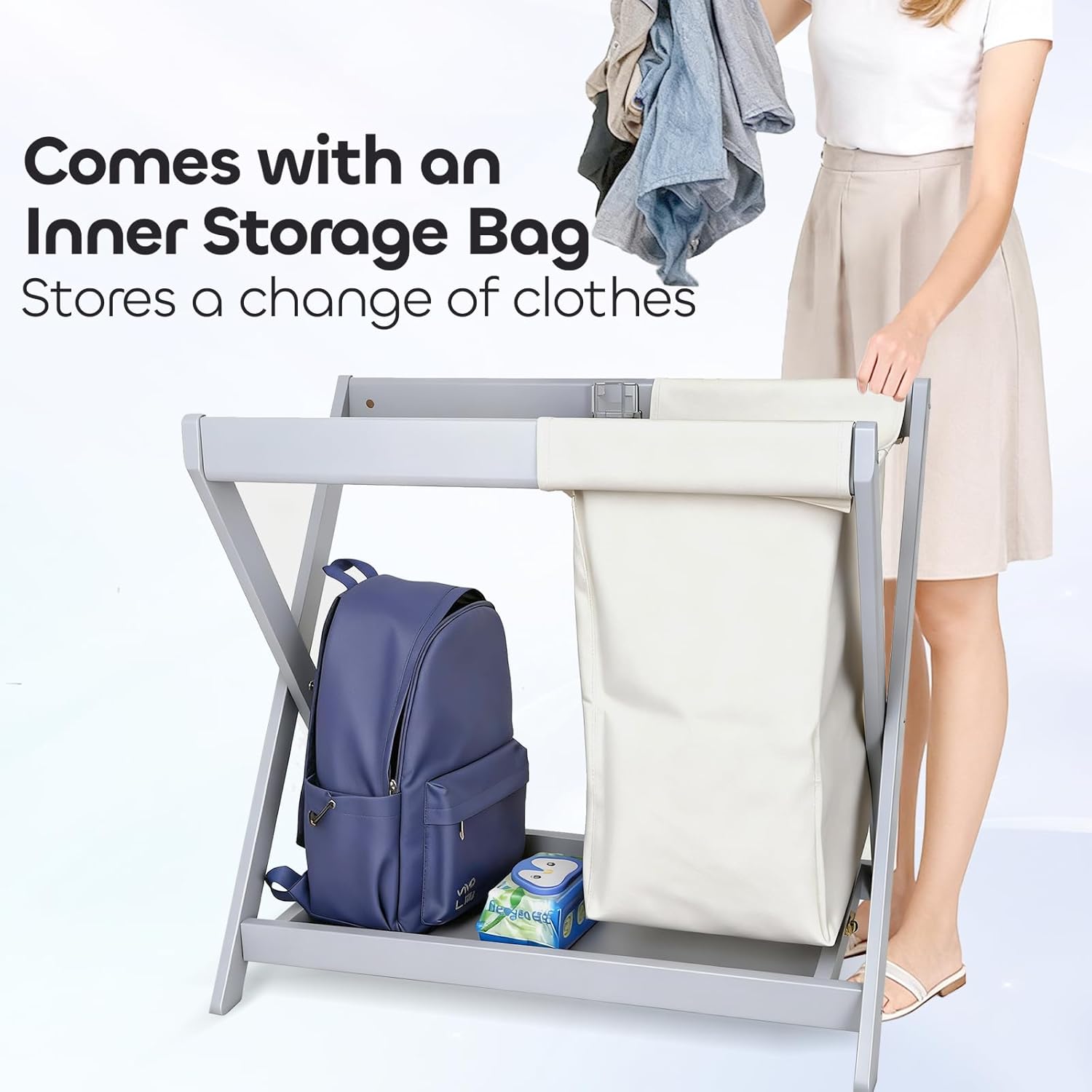 Bassinet Stand,Compatible with UPPAbaby Bassinets Since 2015,Bonus Storage Bag Included,One-Touch Open and Close,Secured with reinforced clamps,comfortable sleeping space for your little one