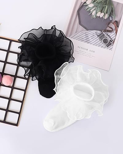 Miniatura 2 de Witwot Calcetines para niña pequeña con volantes grandes de encaje con volantes