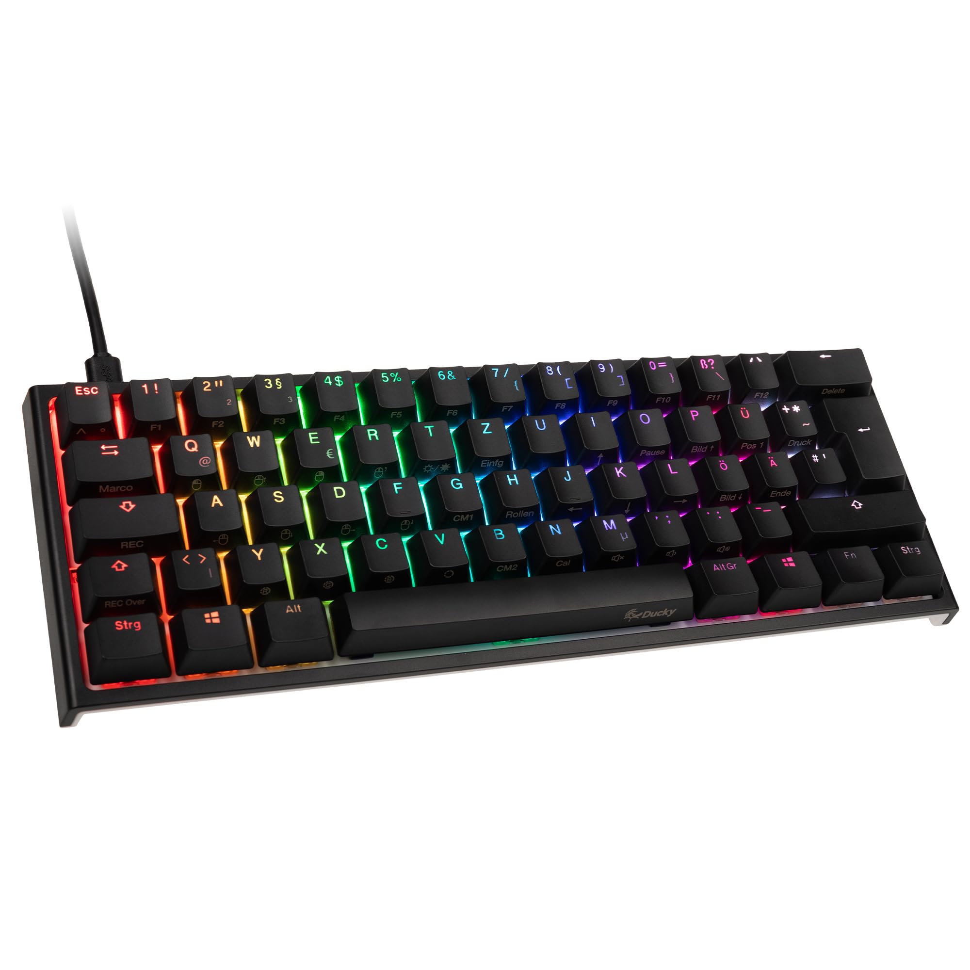 Ducky ONE 2 Mini Gaming Keyboard, RGB LED Gaming Keyboard, Cherry 
