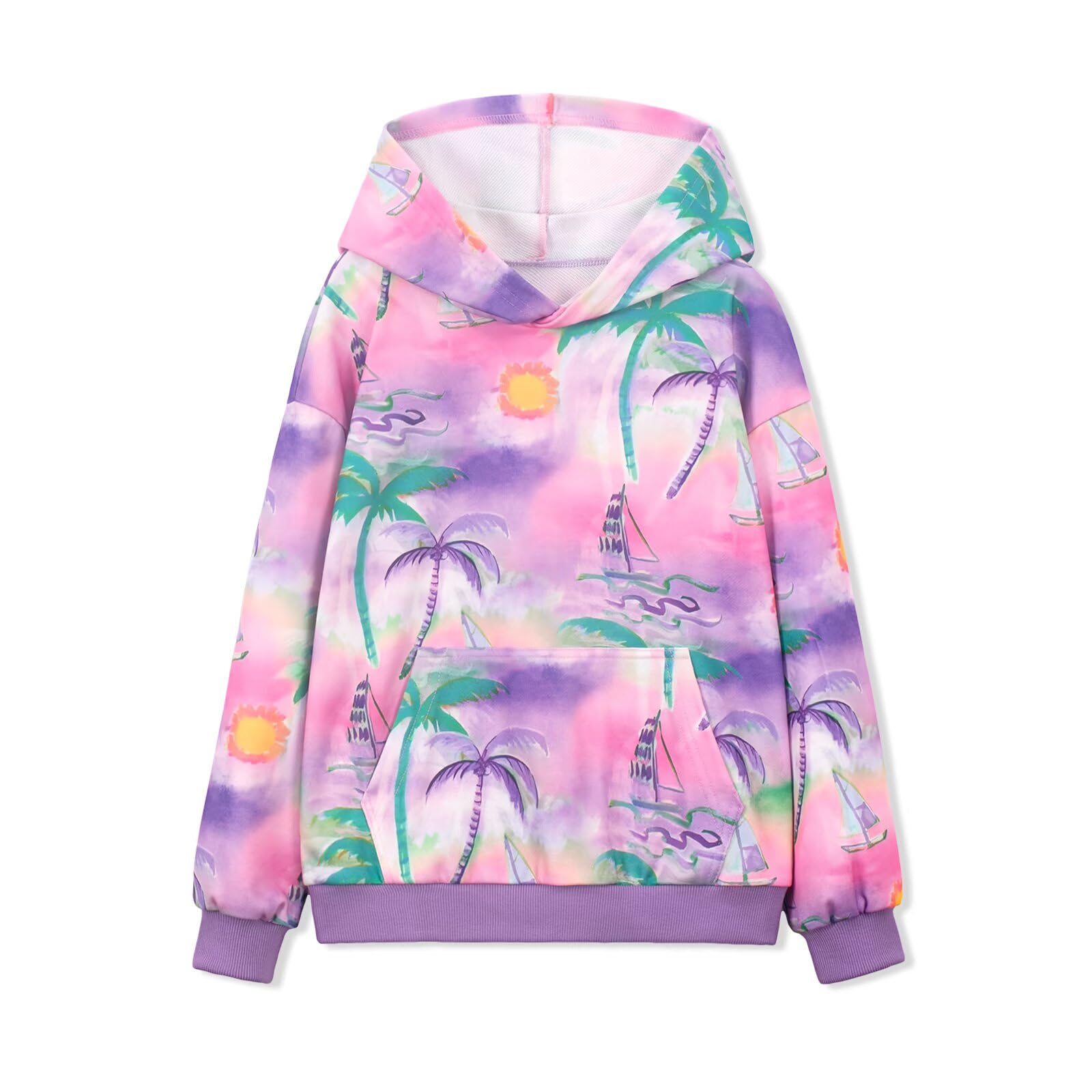 WELAKEN Girls and Toddlers' Pullover Printed Hoodie Sweatshirt with Kangaroo Pocket