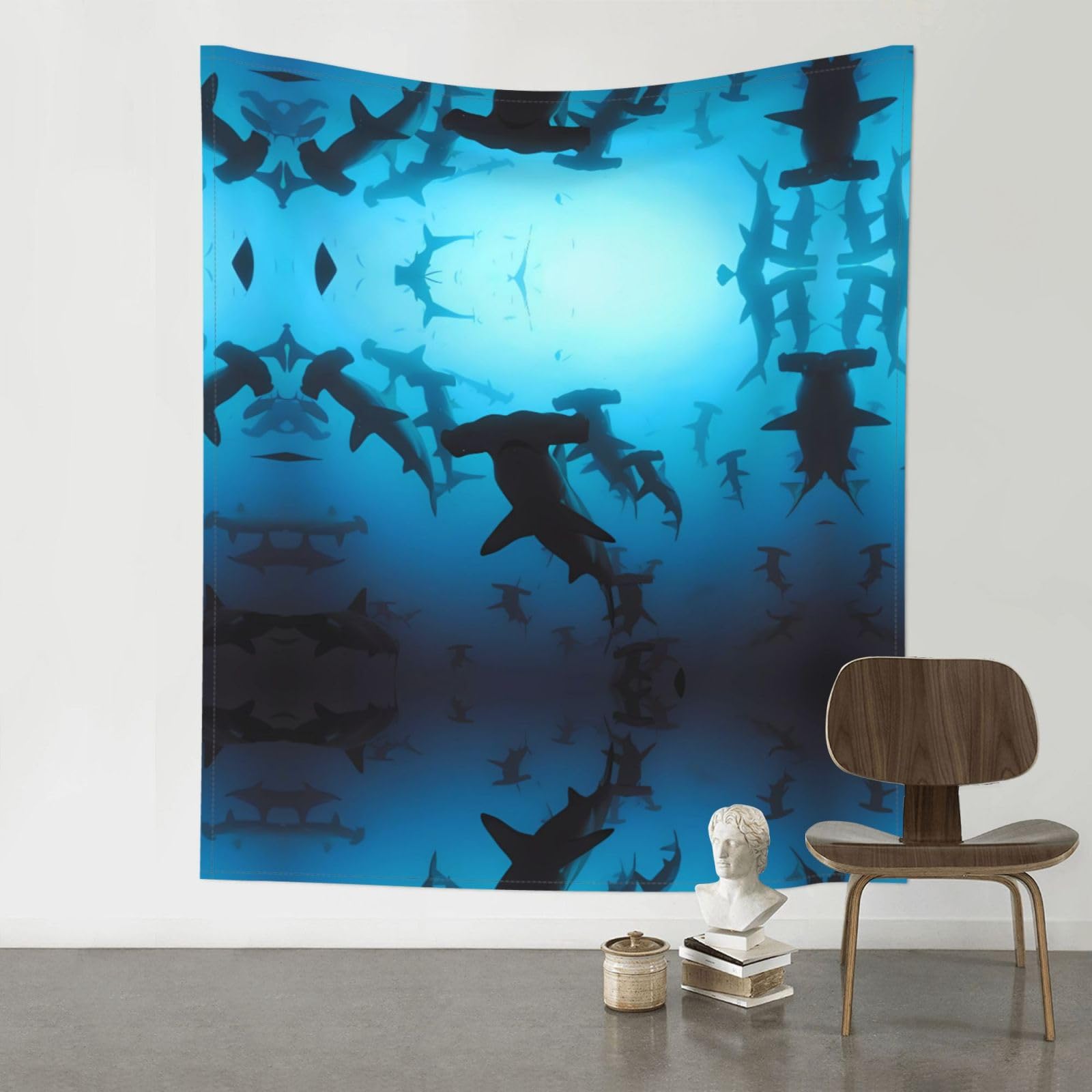 YYHHAOFA Hammerhead Sharks Prints 60x51in Wall Tapestry Boho Chic Dorm Decor & Beach Throw Blanket
