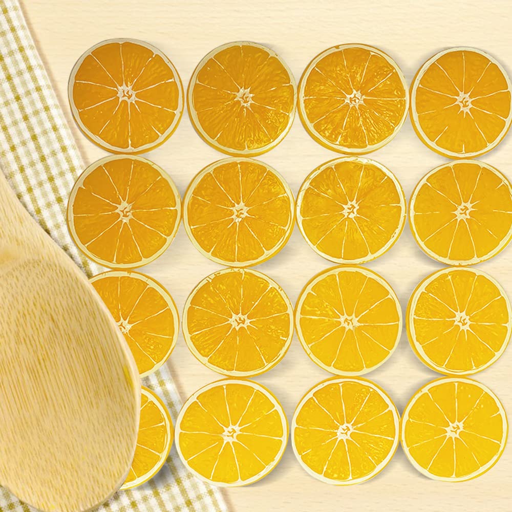 Amazon.de: Knstliche Orangenscheiben, knstliche Frchte, realistische knstliche  Orangenscheiben, Mock Fruits Mock Orange Scheiben, geeignet fr Heimparty,  Kche, Dekoration, Fllrequisiten, 16 Stck