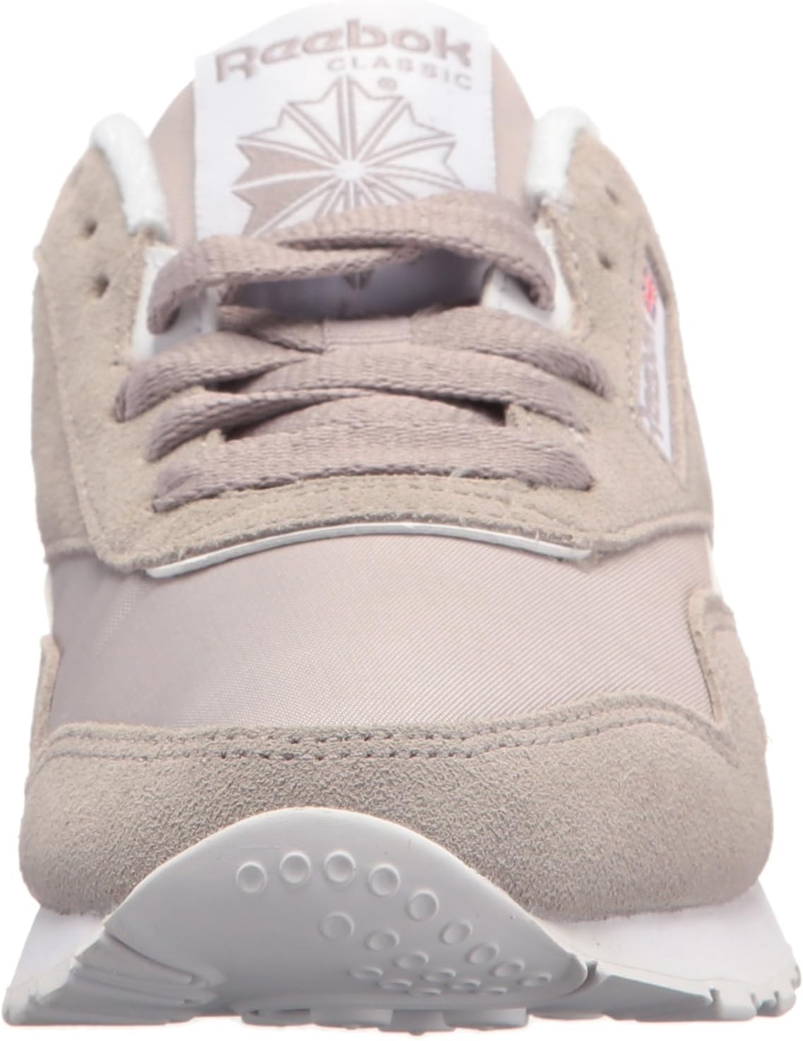 Reebok Men's Classic Nylon Sneaker, Whisper Grey/White, 4