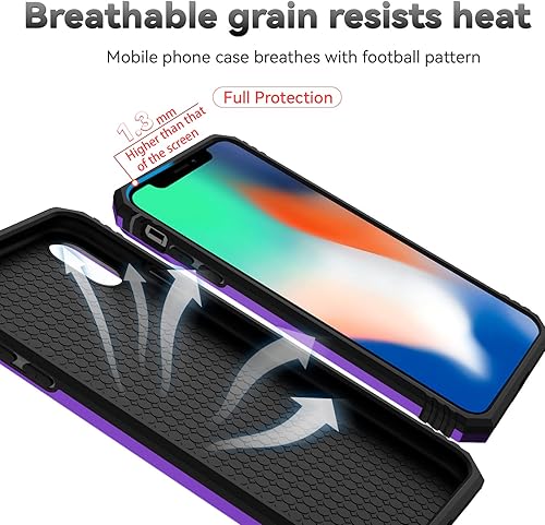 Miniatura 9 de Funda para iPhone XS Max con cubierta para lente de cámara, protector de pantalla HD, doble capa de protección contra caídas de grado militar,