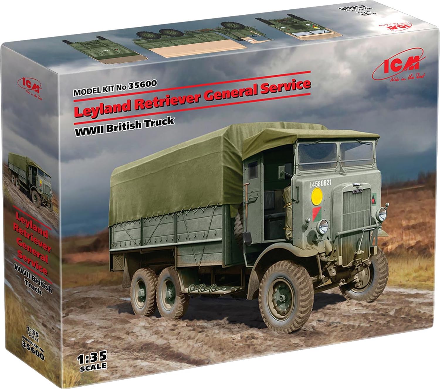 ICM 35600 1:35 Leyland Retriever WWII British Truck Model Kit