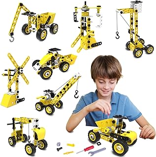 STEM Building Toys for 6+ Years Old Boys and Girls - 8in1 Construction Engineering Building Toy Set for Kids 6 7 8 9 10 Years Old - Educational STEM Toy for Boys Age 8-12 - Fun Birthday Gift