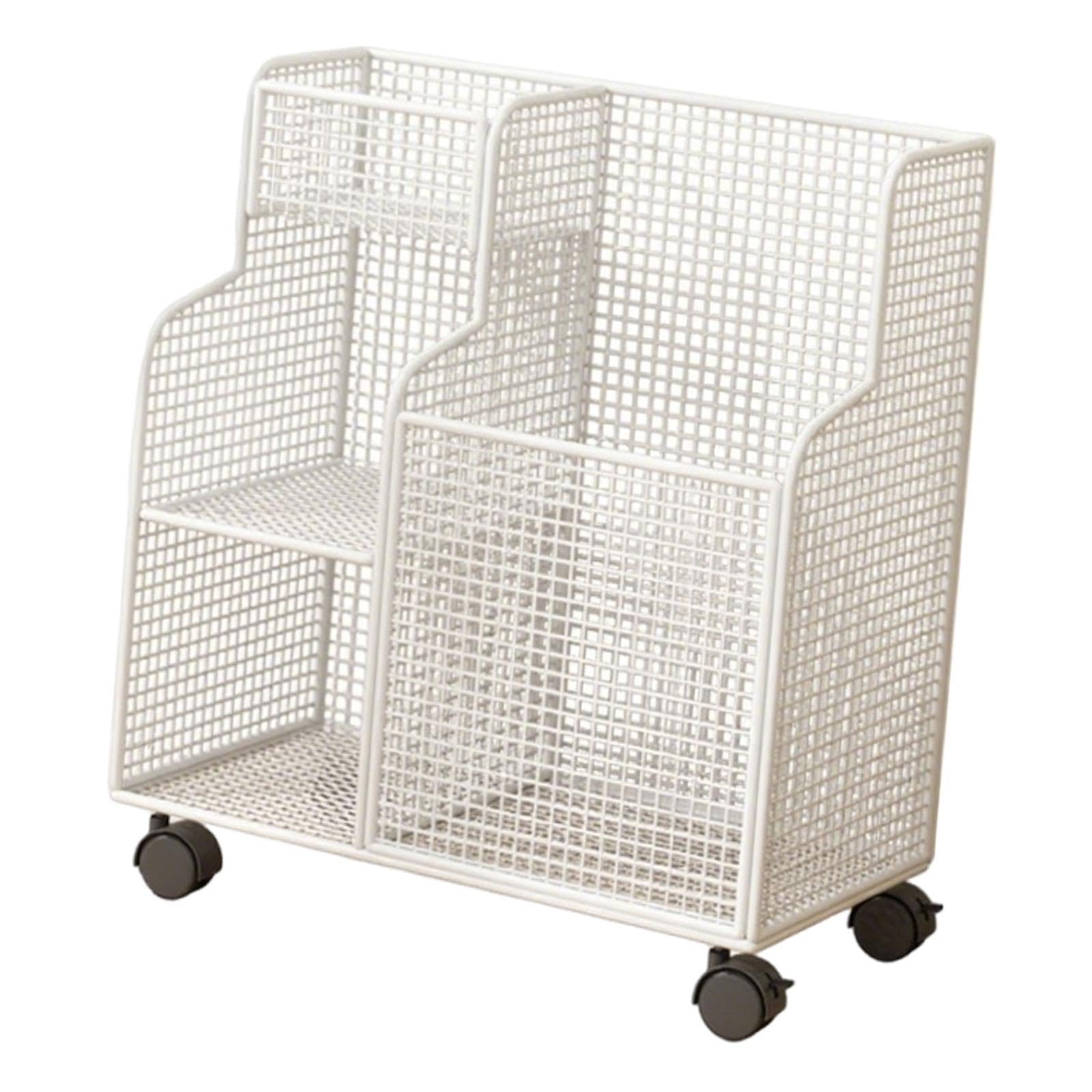 CALANDIS Rolling Yoga Mat Storage Rack with Wheels Workout Organizer for Workout Room White | Weight Storage | Strength Training-image-25