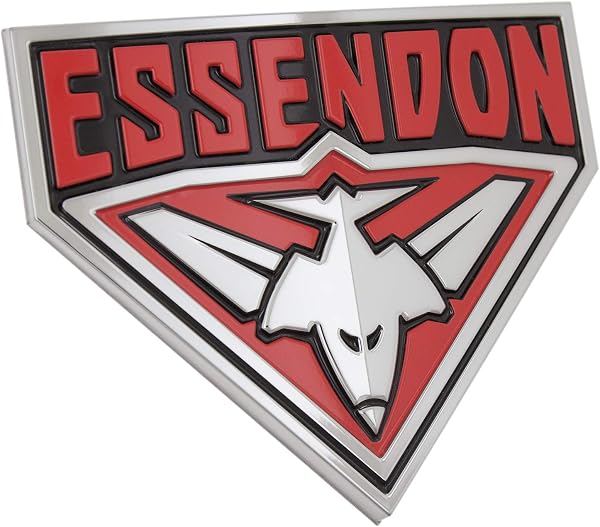Essendon Bombers 3D Chrome AFL Supporter Badge