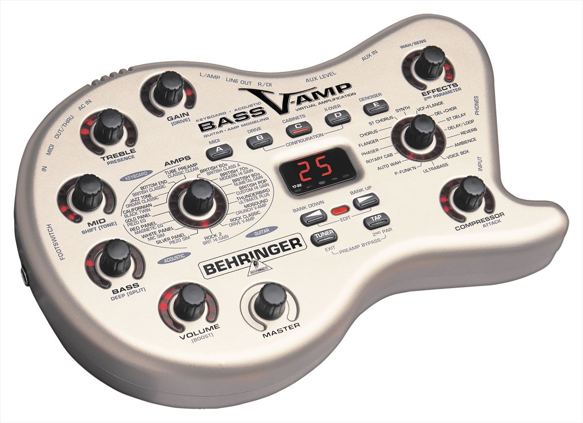 Behringer BASS V-AMP Ultimate Tone Toolbox For Bass/Acoustic/Electric Guitar and Keyboard Amp Modeling
