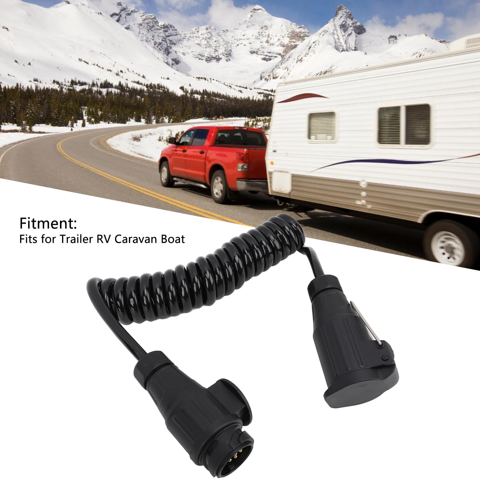 Adaptador de Luz del Remolque, Arnés de Cableado de Latón de Abdominales Conector de Remolque de Remolque Instalación Fácil para Remolque para Llevar Bote de Caravana