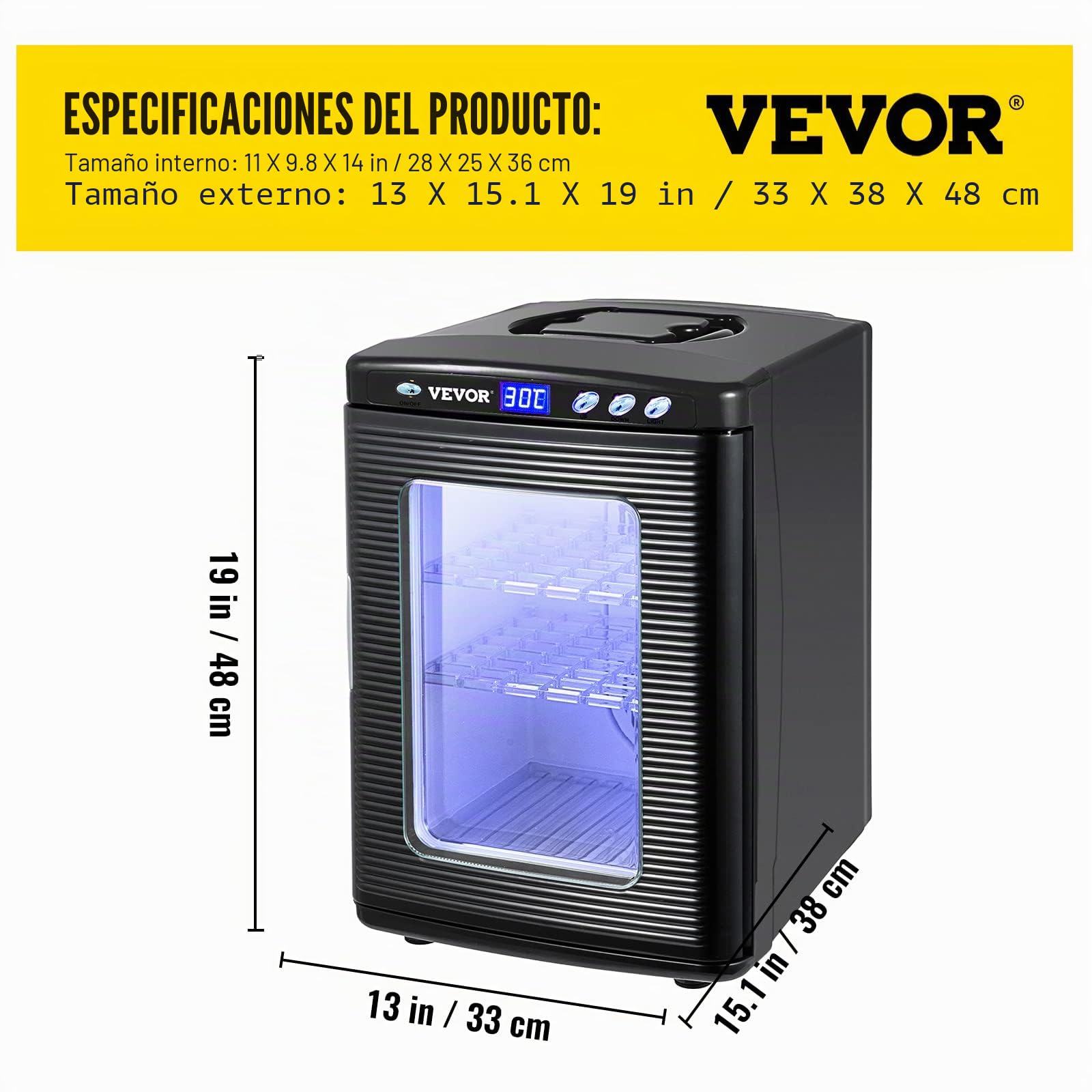 VEVOR Incubadora 5°-60°C (36-140°F), 25L Incubadoras automáticas para incubar incubadora con temperatura constante mejor para Reptiles, anfibios