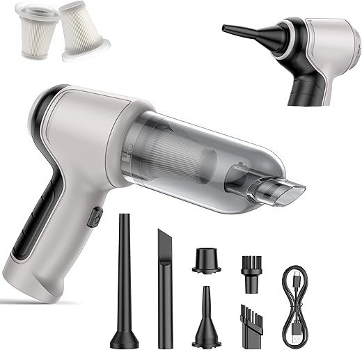 Car Vacuum Cleaner, 15000Pa Handheld Cordless Rechargeable Wet & Dry...