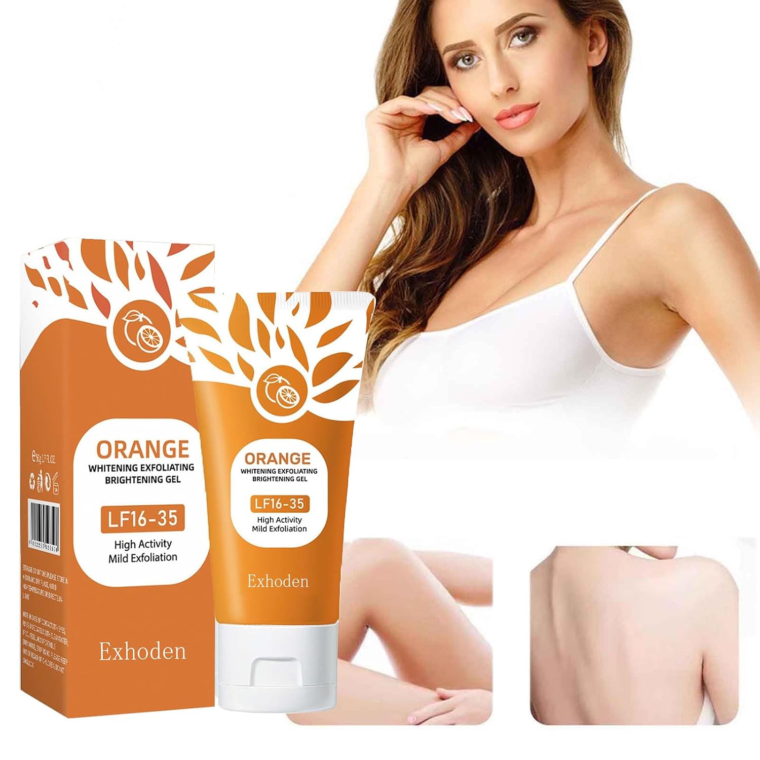 Orange Exfoliating Gel Scrub for Face, Moisturizing Orange Facial Exfoliating Gel, Deep Cleansing Peeling Scrub for All Types Skin (1, 50ML)