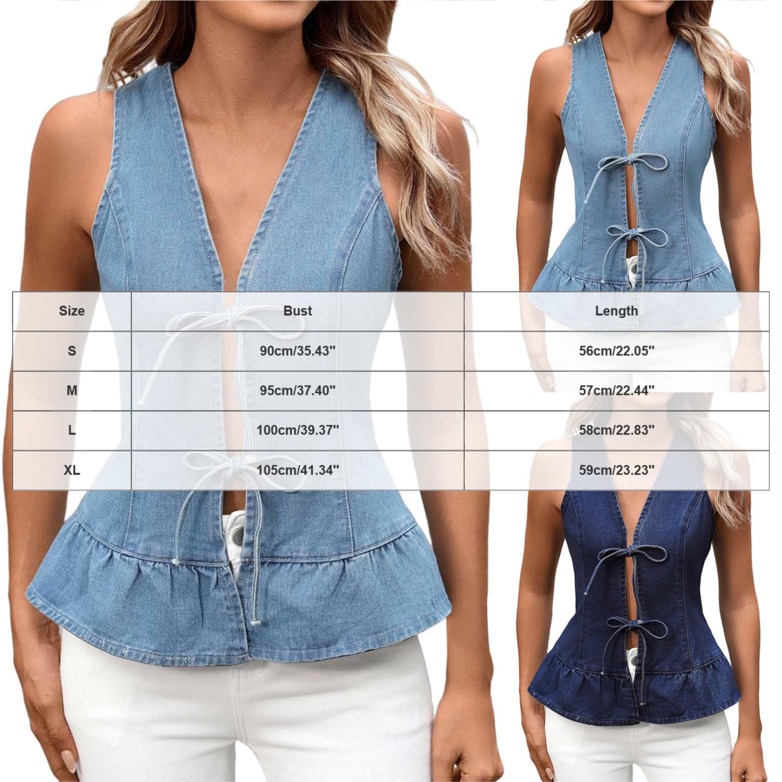 Tops Mujer Elegantes Mangas con Lazo y Cordones en la Parte Delantera para Mujer, Estilo Retro Western, Tops sin Mangas de Verano Camiseta De Playa para