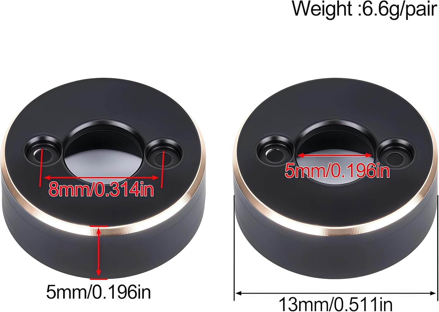 SCX30 Brass Upgrade Kit, Front & Rear Brass Diff Covers, Brass Steering Knuckles & Rear Hub Weights for Axial SCX30 RC Crawler