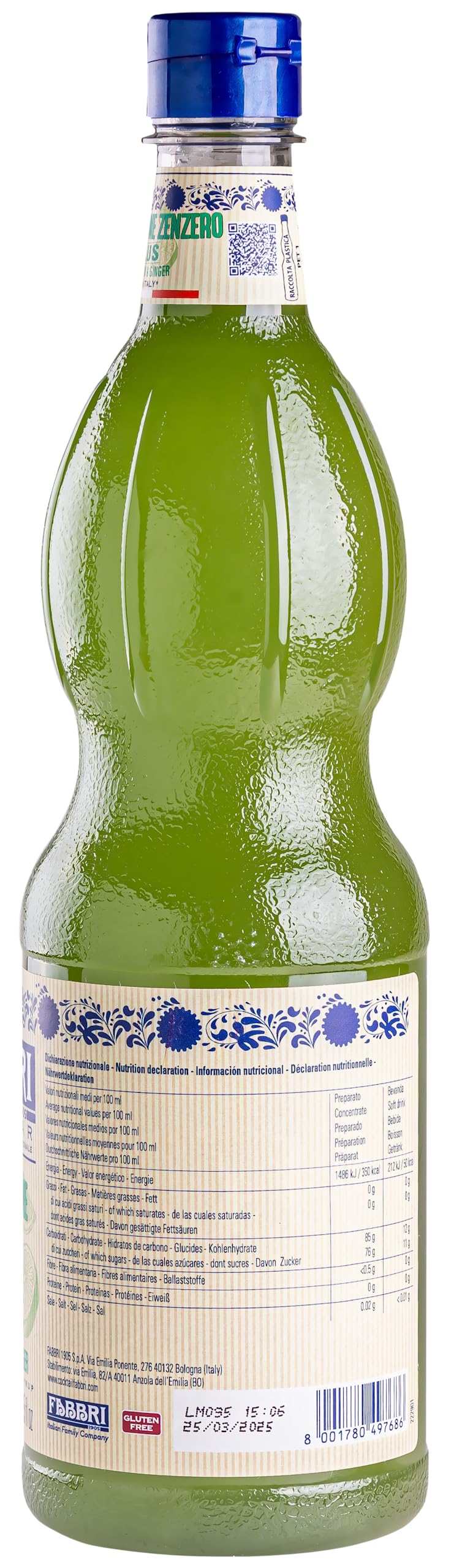 Fabbri Scrioppo Mixybar Plus Lime Limone & Zenzero (Confezione da 2)
