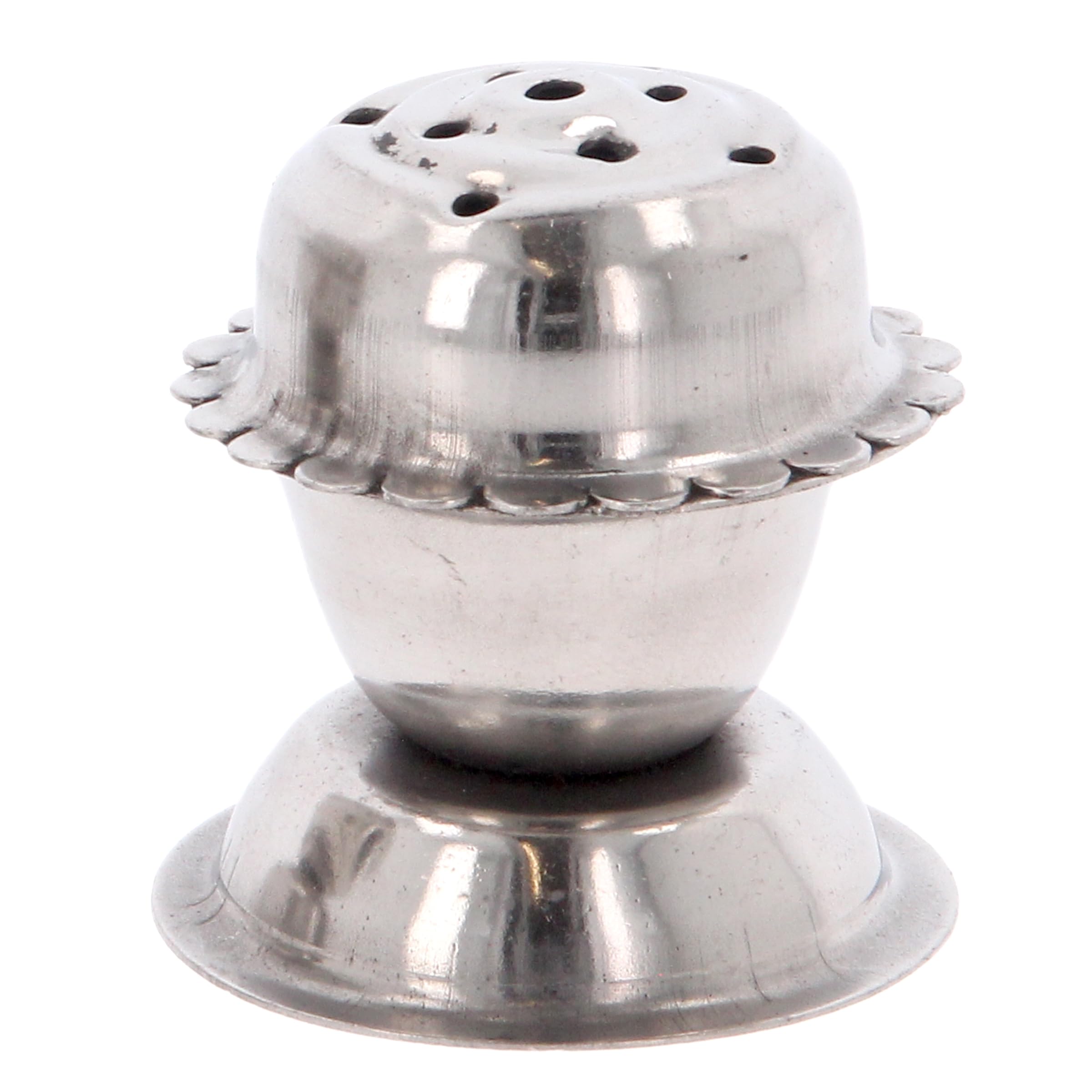 Gk Global Kitchen Silver Incense Stick Holder Stainless Steel Agarbatti Burner Stand Traditional Indian Pooja Item For Religious Pooja Aarti Prayer Ritual Mandir Temple Yoga Diwali Navratri Home Deco (No. 3 (Diameter: 4.5Cm))