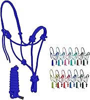 Vista 8 de Resistance Halter de cuerda ajustable de nailon liso con plomo a juego de 6 pies