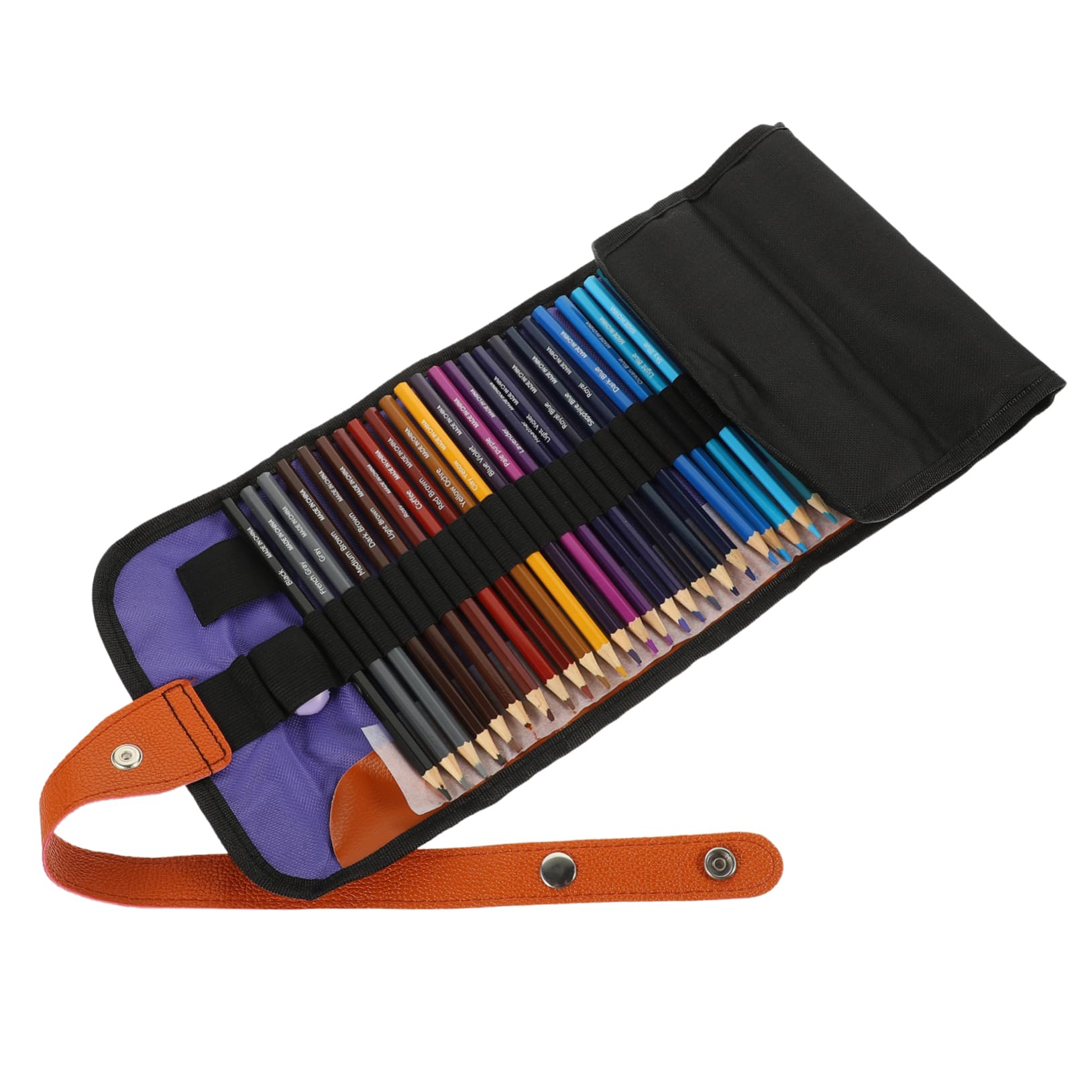 TEHAUX Matite Colorate 50 Pezzi Astuccio Portatile, Set Disegno | Poliestere, Legno e Piombo, Leggere e Transizione Facile, Festa Scuola Decor