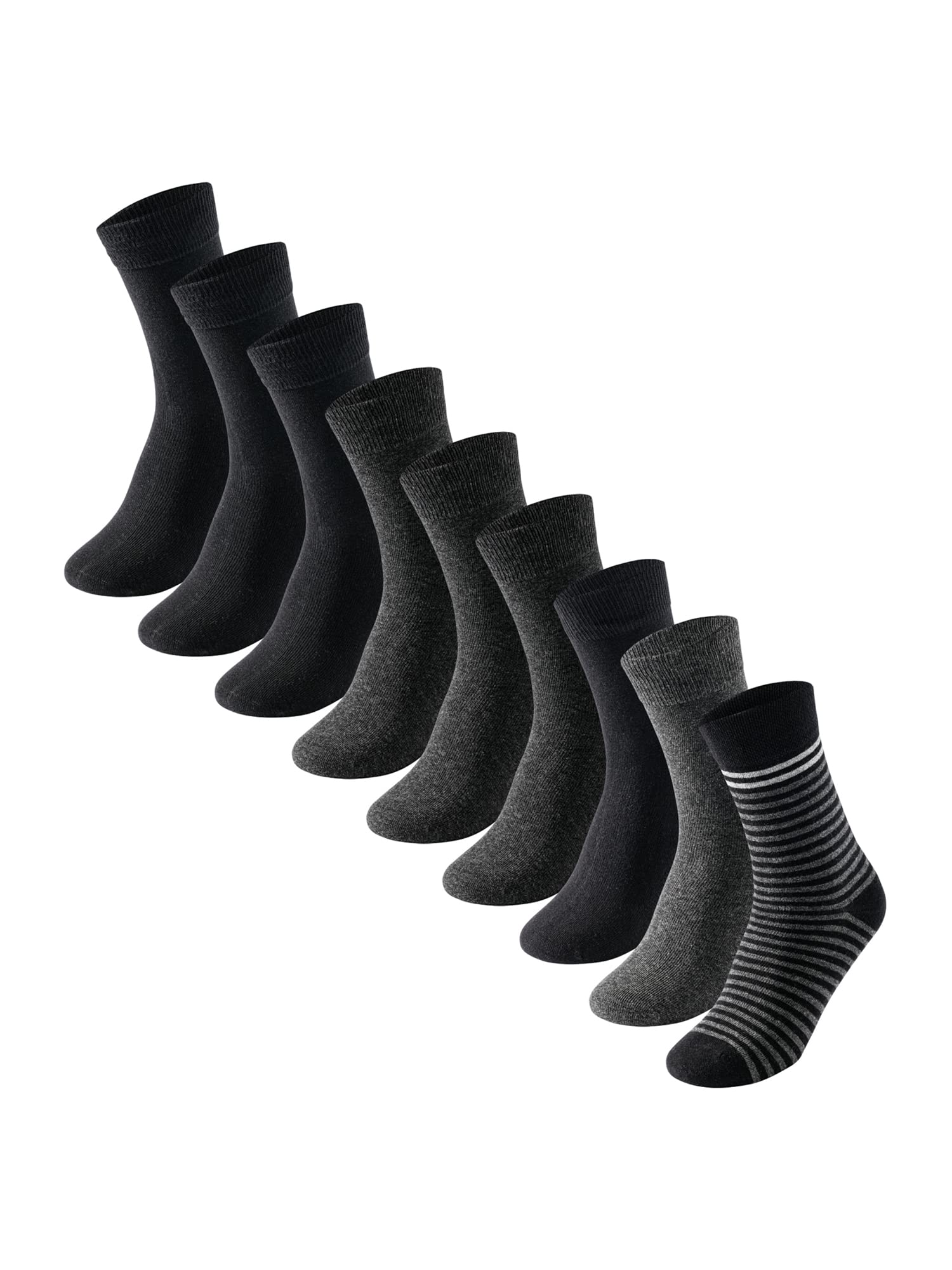 Uncover by Schiesser Men's Herren 9 Pack Socken Strümpfe-Sparpack Socks, 4X Schwarz / 3X Athrazit Mel. / 1x Grau Mel. / 1x SW/GR, 39