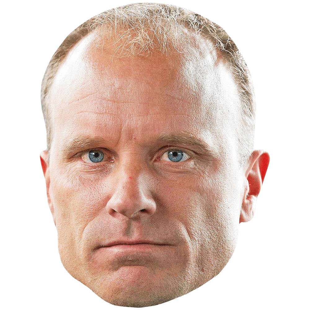 Dennis Bergkamp (Stubble) Celebrity Mask, Flat Card Face, Fancy Dress Mask