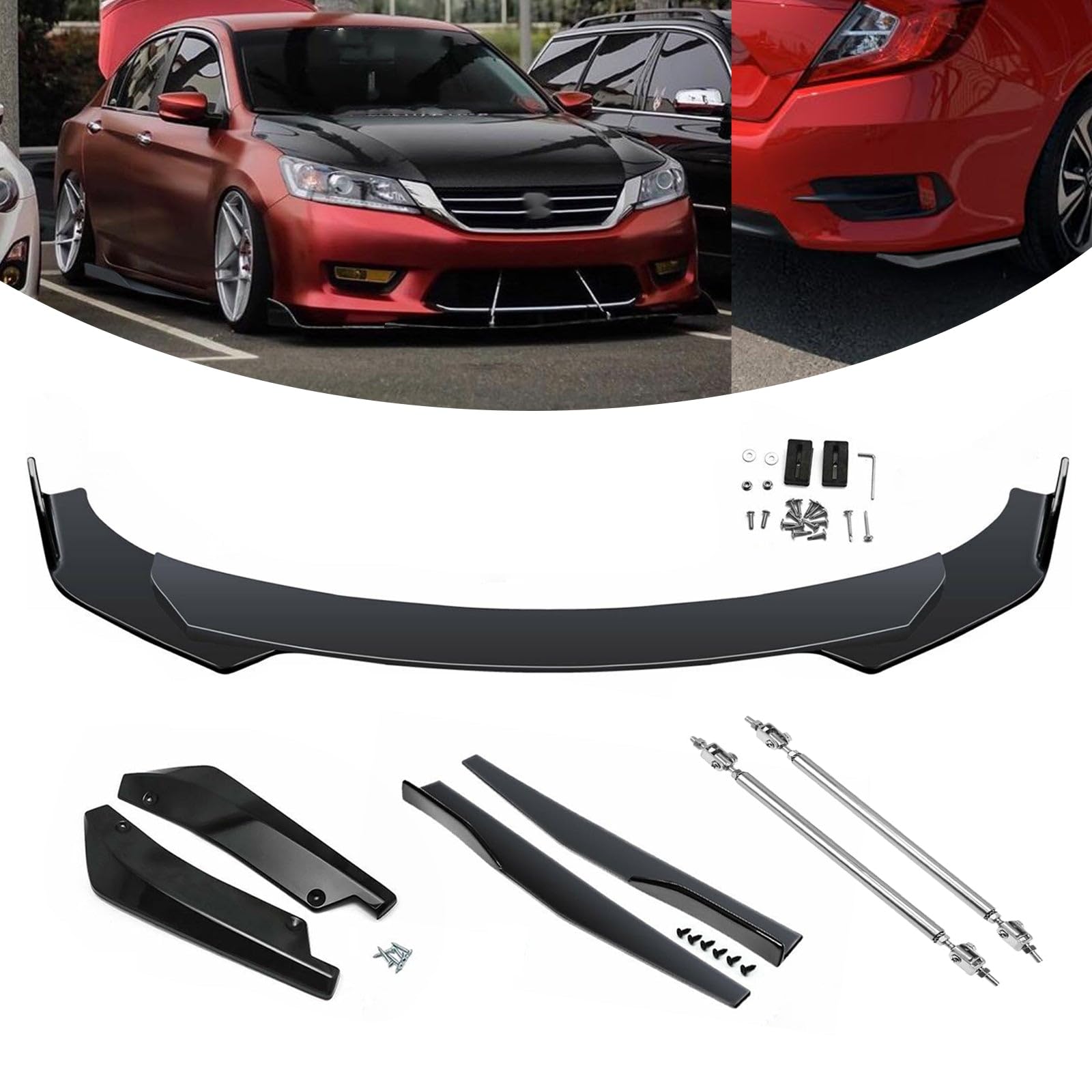 Front Lip Spoiler Xotic Tech Body Kit - + Side Skirts + Rear Canards ...