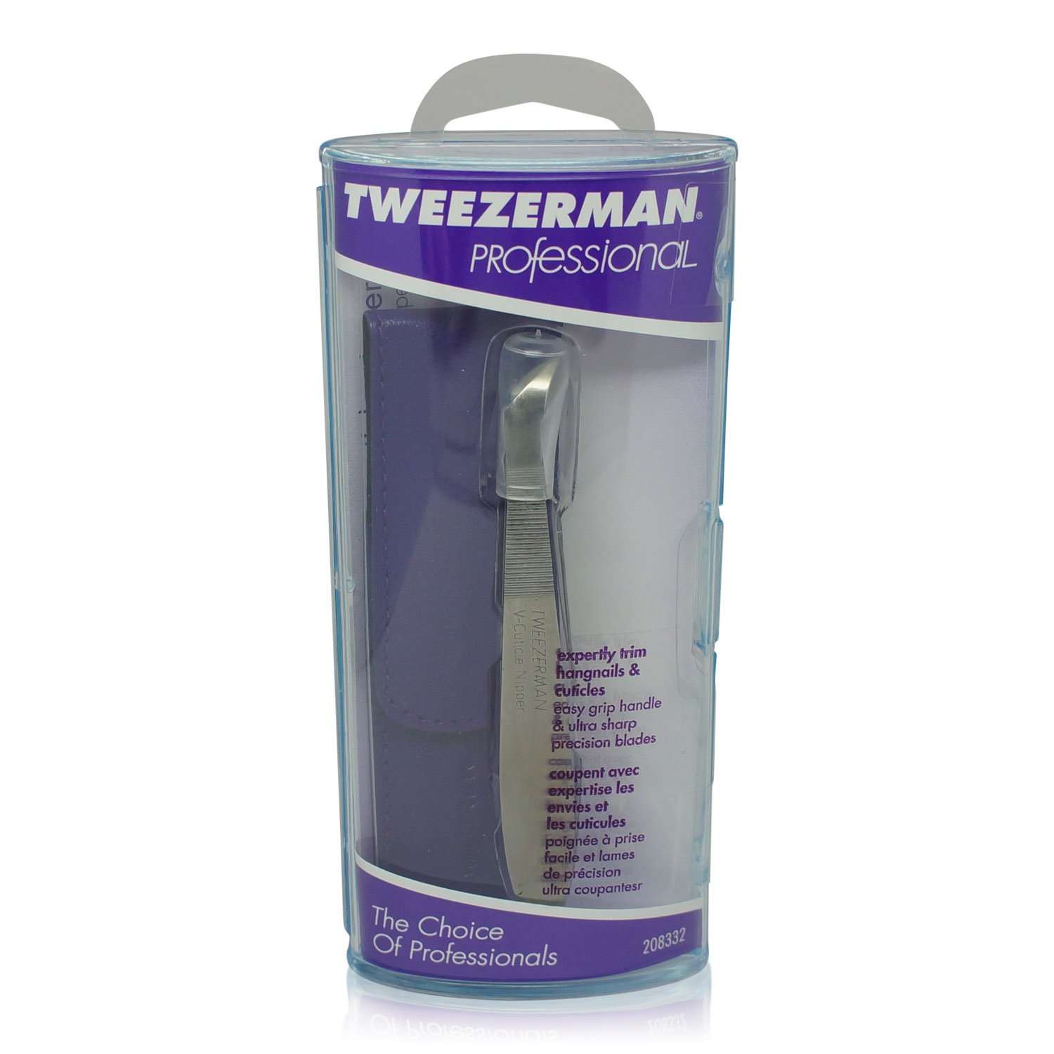 Tweezerman Professional Stainless Steel V-Cuticle Nipper, 1 Count (Pack of 1)