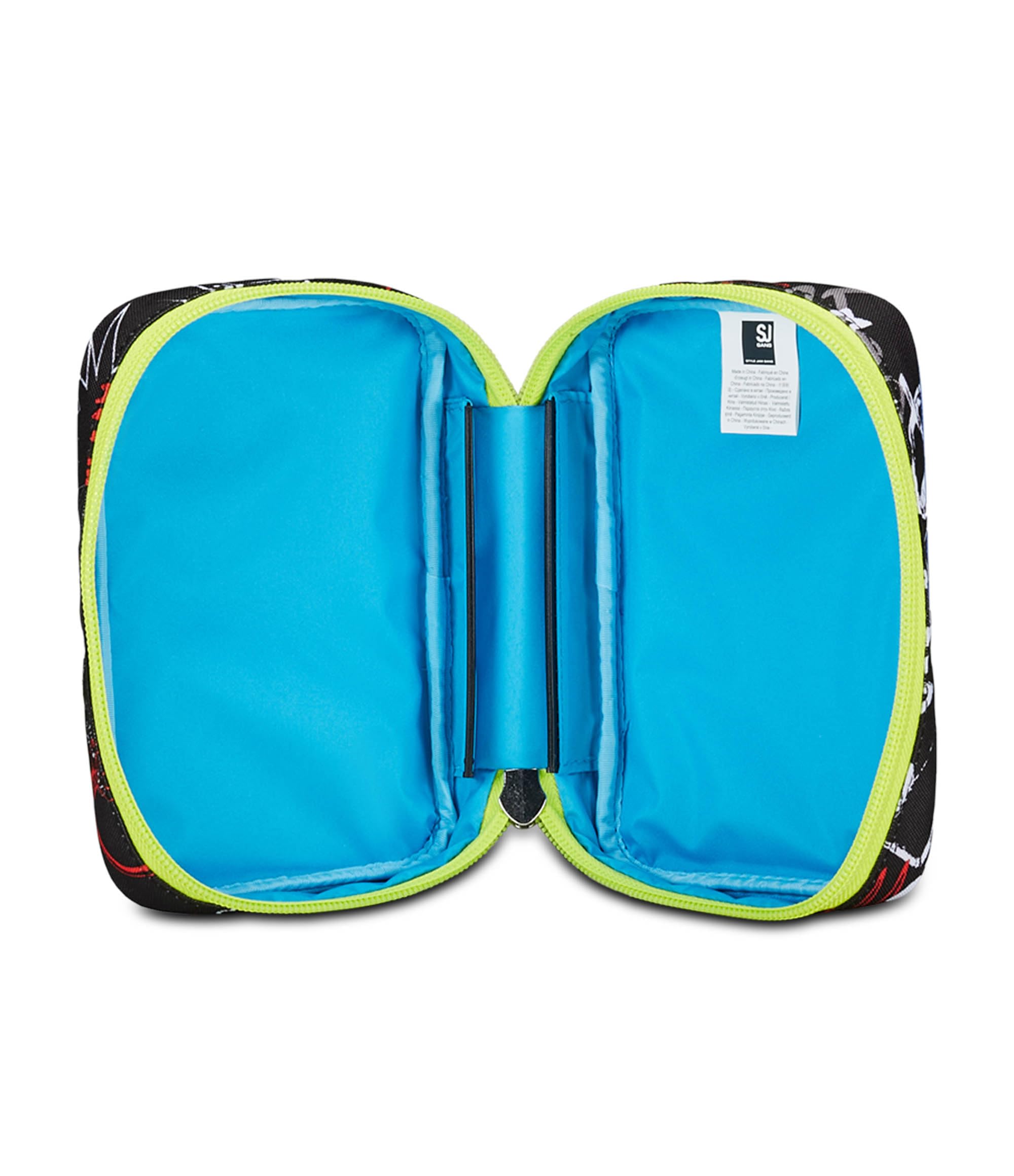 SJ Gang Astuccio Scuola Speed Pad, Verde Nero, Portapenne Mono Scomparto Con Plance Amovibili e Penne, Matite, Colori, Accessori Zaino, Elementari, Medie, Bambino