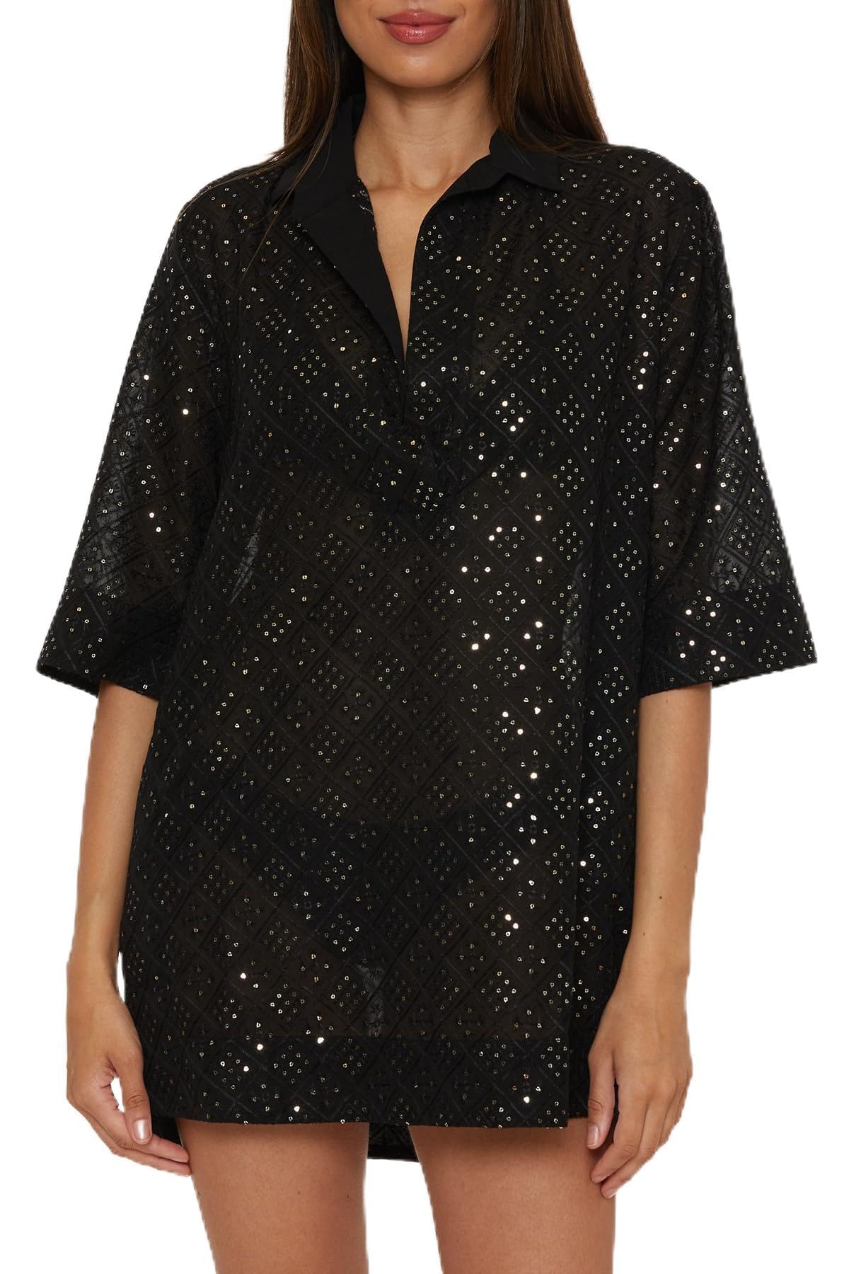 Trina Turk Womens Mazarine Tunic Casual Beach Cover Ups for Women