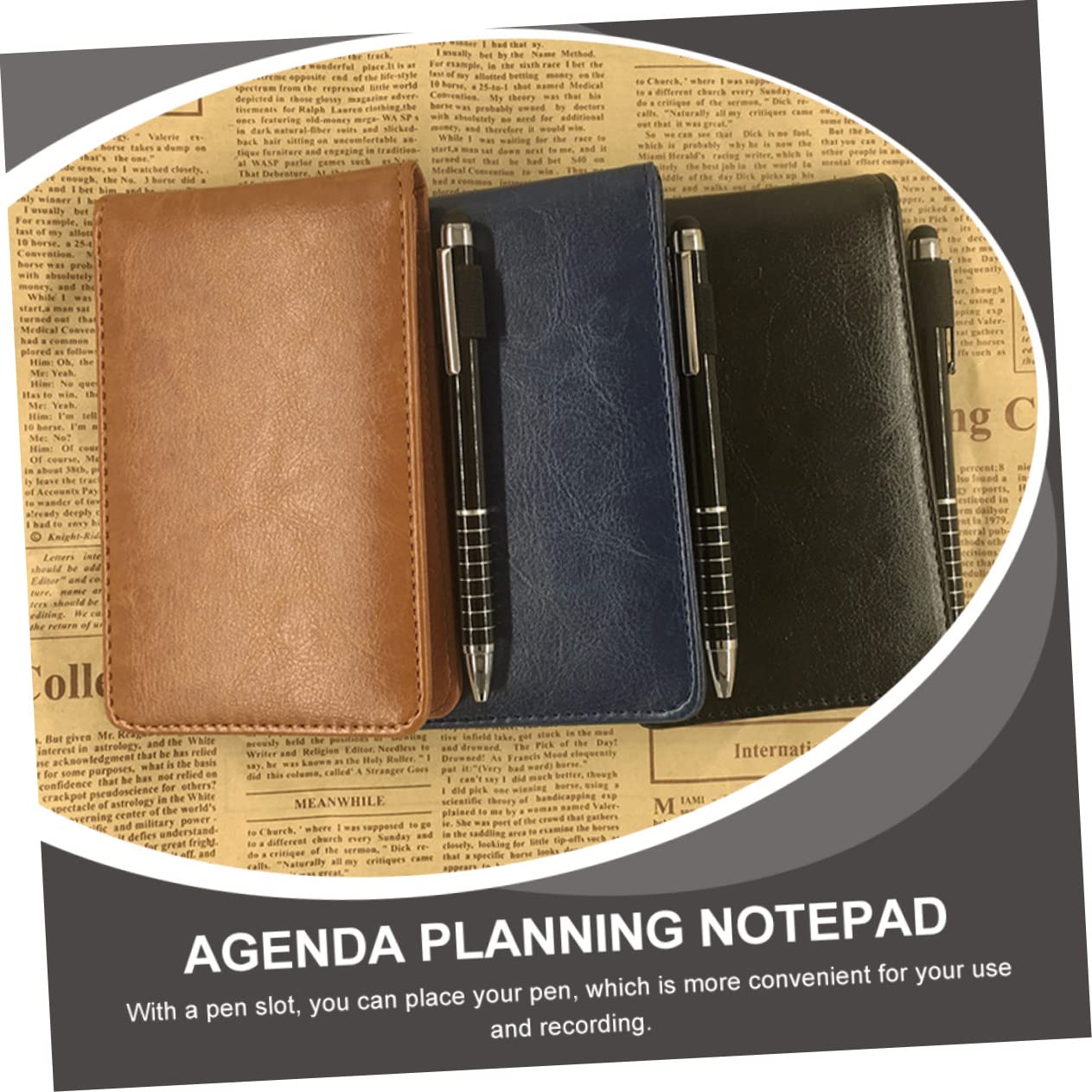 EXCEART 10 Pièces Bloc-notes Portable A7 Cahier D'affaires Mini Carnet Cahier De Travail Journal Noir Agenda De Bureau Planifier Le Bloc-notes Carnet De Notes Pour Black Papier