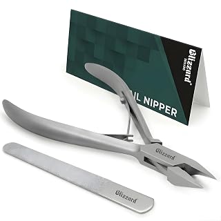 Ingrown Nail Clippers for Men with Ingrown Toenails – Blizzard Podiatrist Toenail Clipper Set German Forged – 5 inch Professional Nail Cutter – Arrow Head Podiatry Nipper Nail Kit - Hospital Grade
