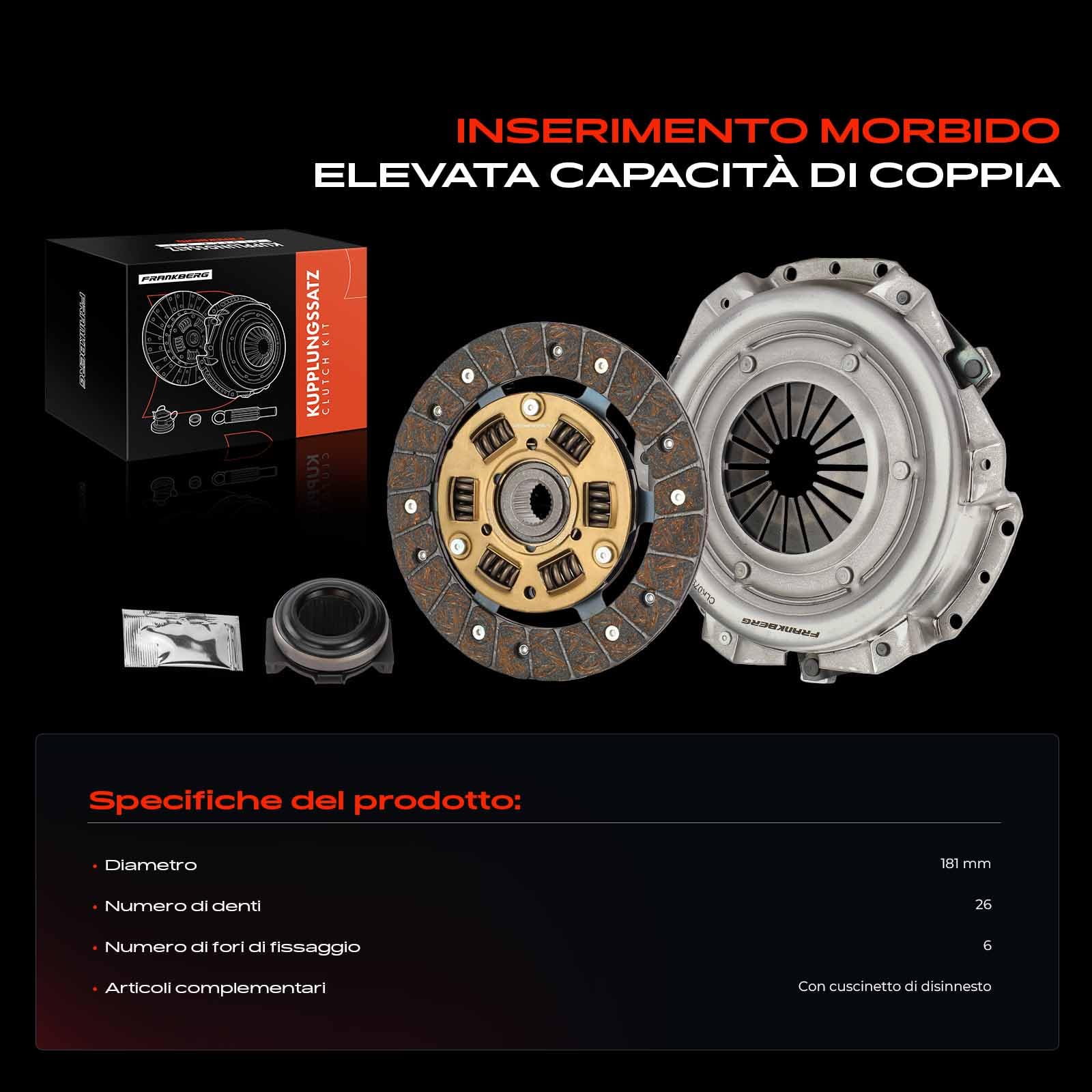 Frankberg Kit frizione con cuscinetto reggisPolita a 26 denti 7700577363