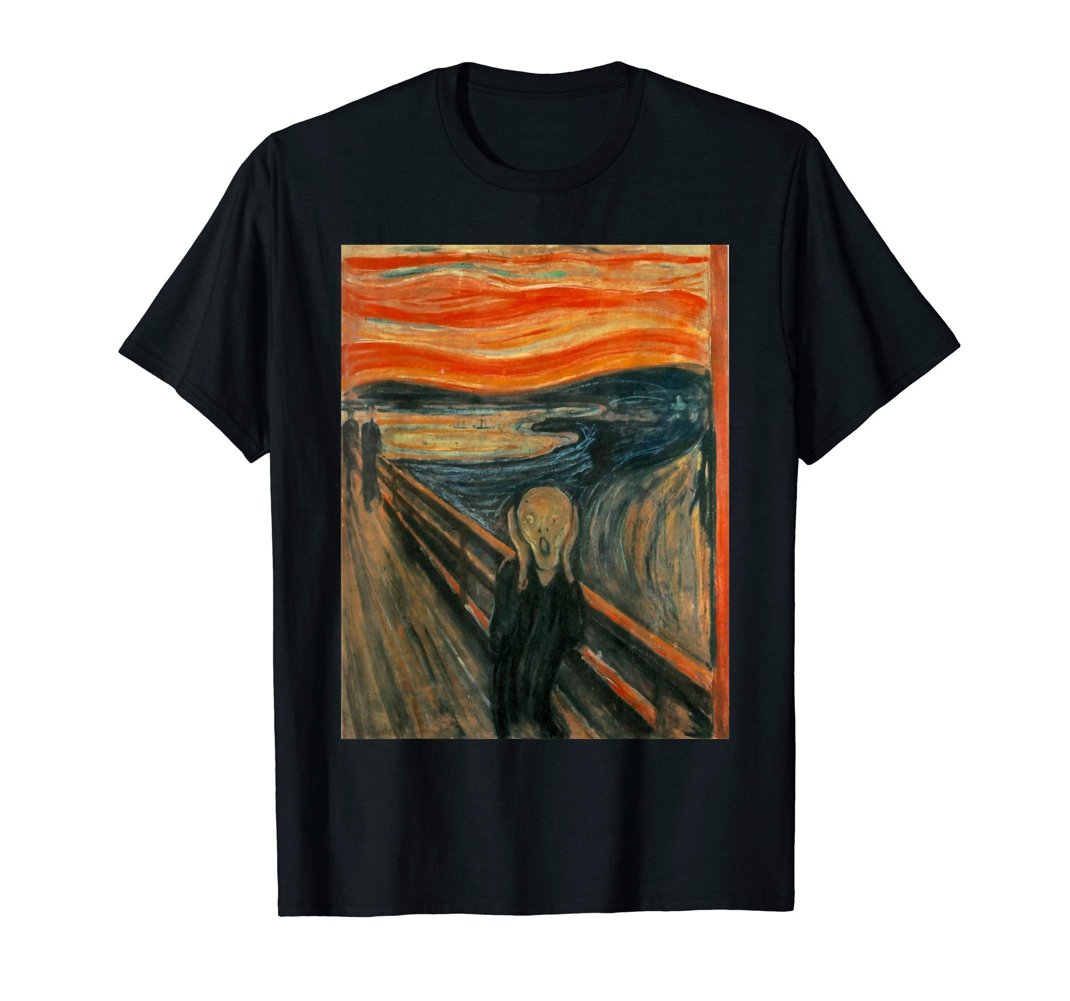 Great Paintings DesignsThe Scream of Edvard Expressionism Munch Art T-ShirtOEKO-TEX STANDARD 100