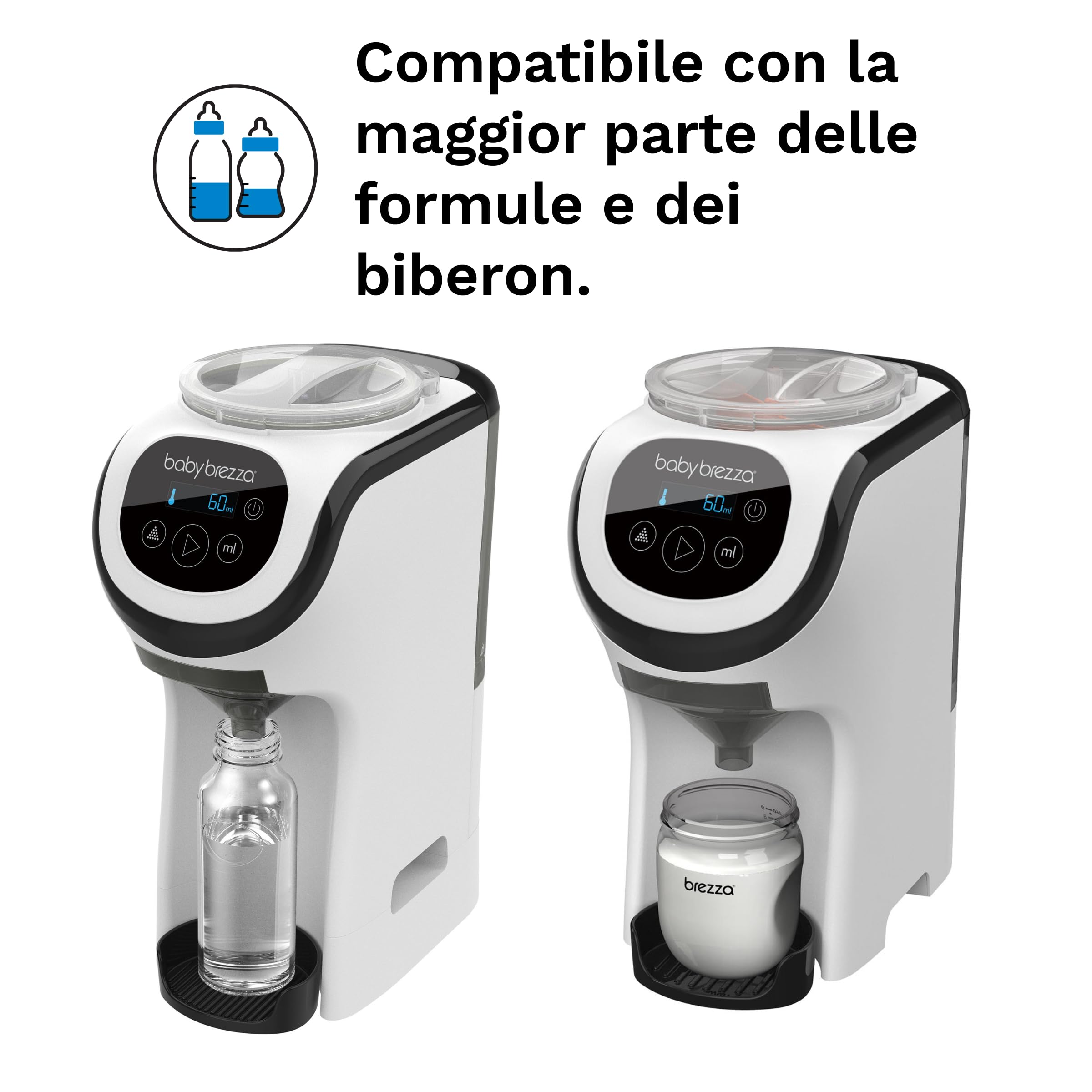 Baby Brezza Formula Pro Mini – Miscelatore per la Preparazione di Formula per Neonati - prepara Latte in Polvere - portatile e compatto per i Viaggi - bianco