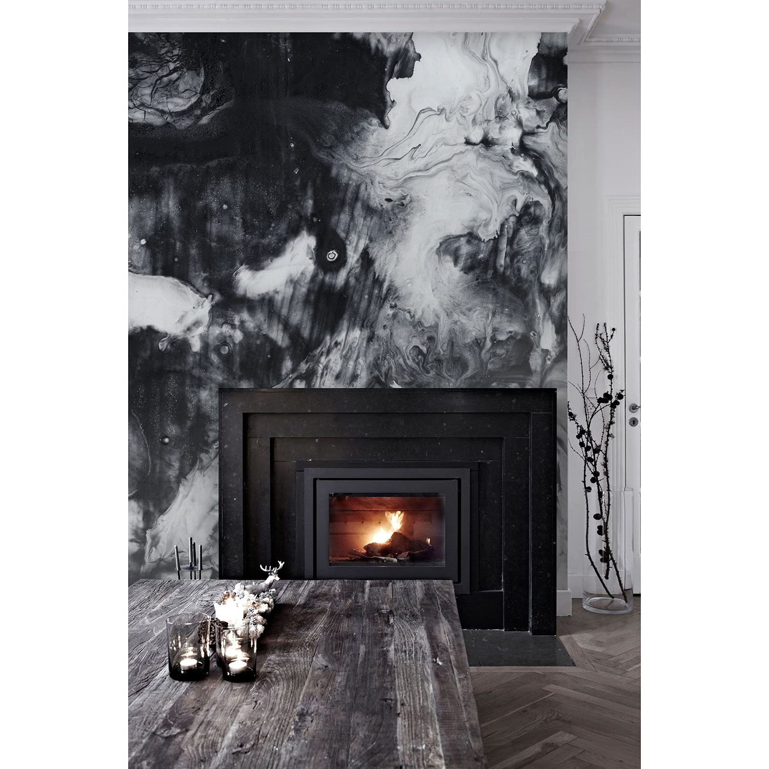 Papier Peint Latex 250x104cm Coloray Splash Abstrait Vintage Pastel pour Mur et Meuble