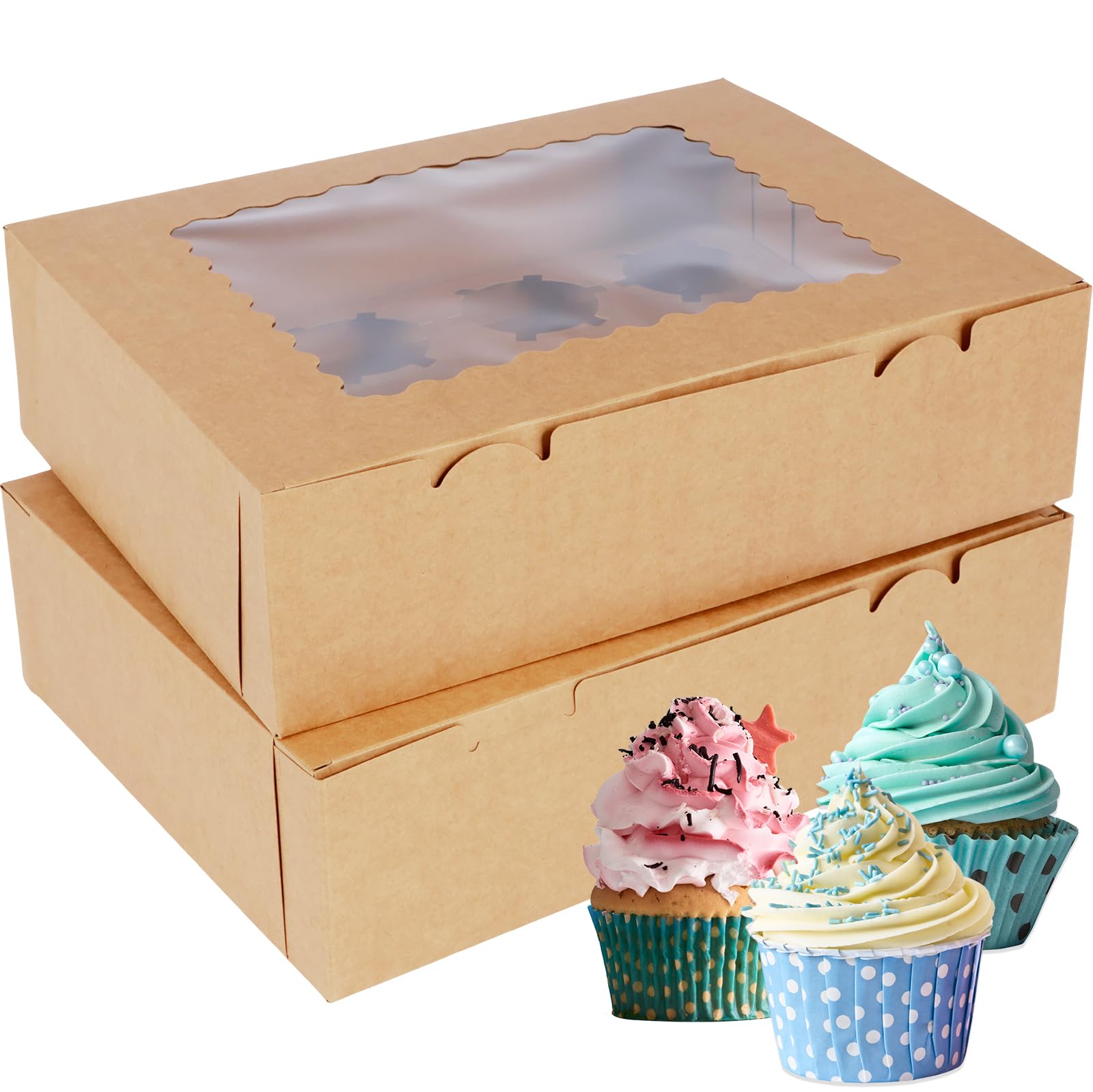 Amazon | Shuiling ケーキボックス カップケーキボックス 32.5*25*9cm 