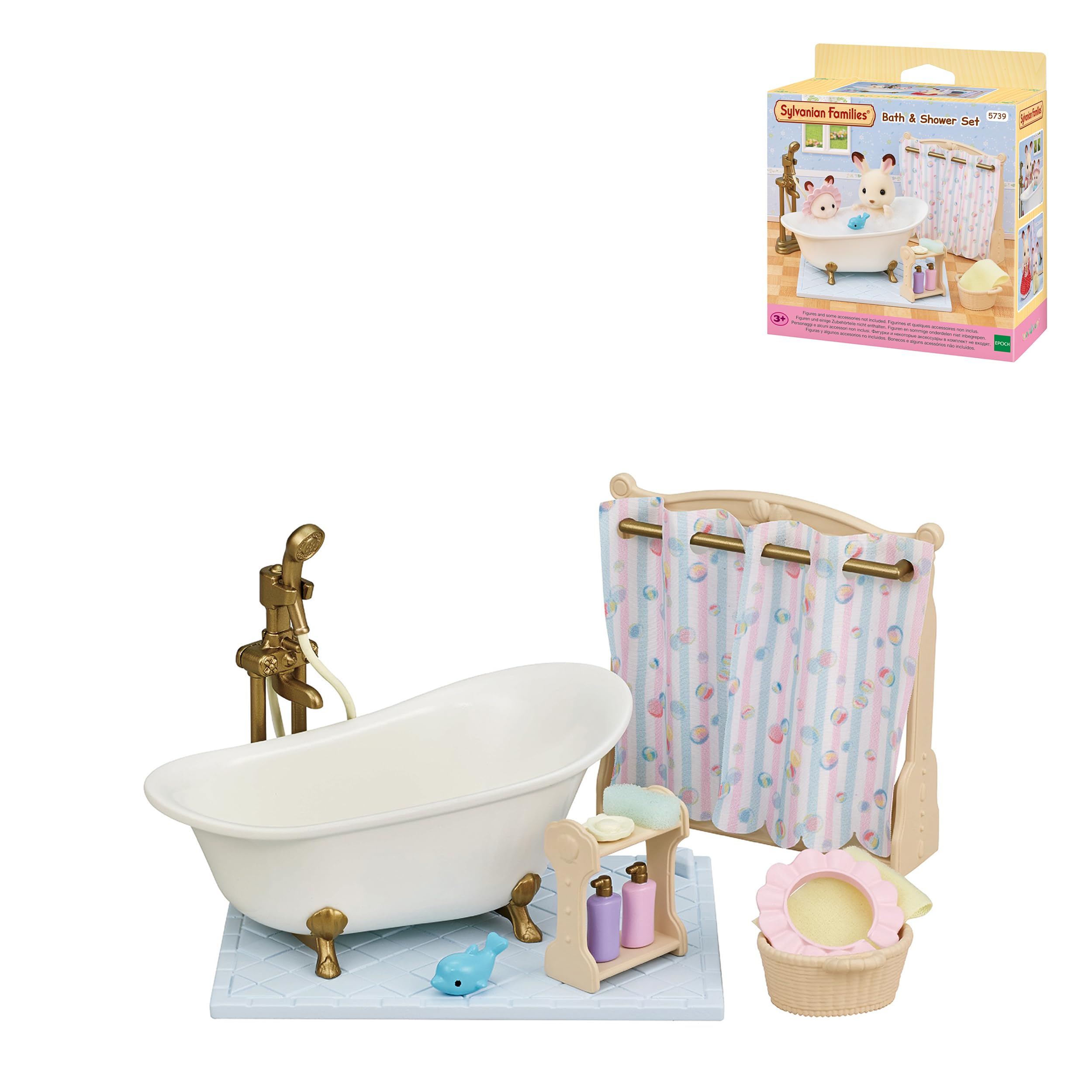 Sylvanian Families - 5739 Łazienka zestaw z wanną i prysznicem - Zestaw do zabawy