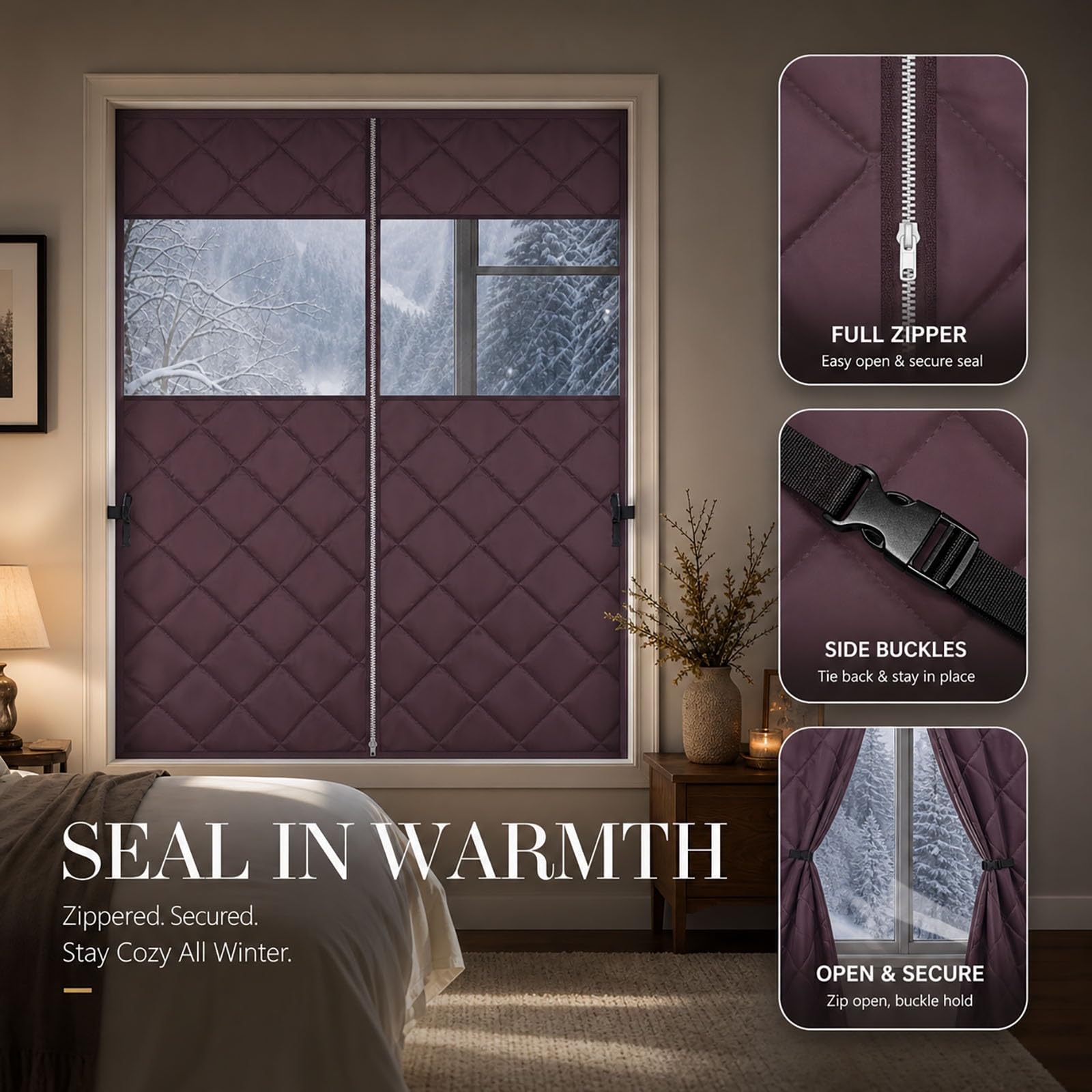 Isolierfolie Fenster Kälteschutz Thermo Vorhang Zugluftstopper Winter