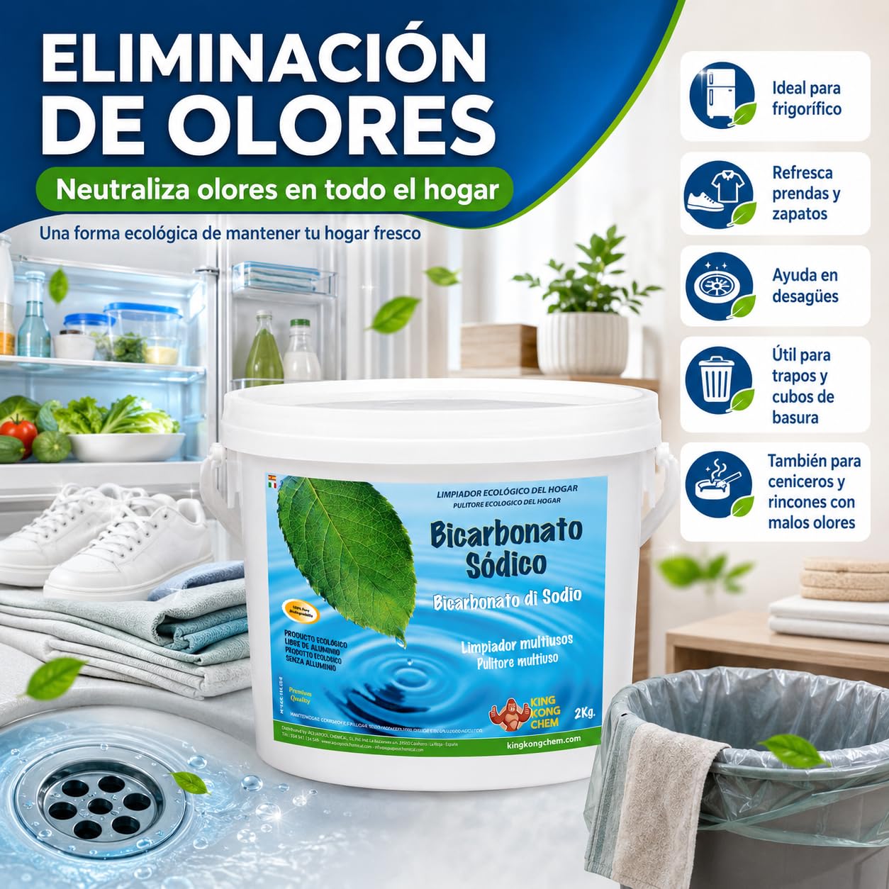 Bicarbonato de Sodio 5 kg Limpiador Ecológico Hogar DIASA