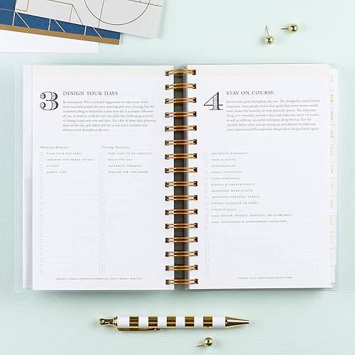 Miniatura 6 de Blue Sky Day Designer - Agenda diaria y mensual de 2022, 5 x 8 pies, cubierta flexible esmerilada, encuadernada con alambre, rayas azul marino