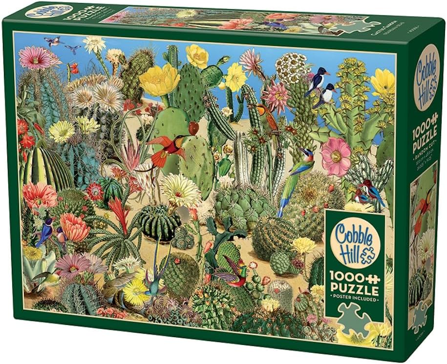 Cobble Hill 1000 Piece Puzzle - Cactus Garden - Sample Poster Included