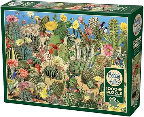 Cobble Hill - Rompecabezas de 1000 piezas - Cactus Garden - Póster de muestra incluido