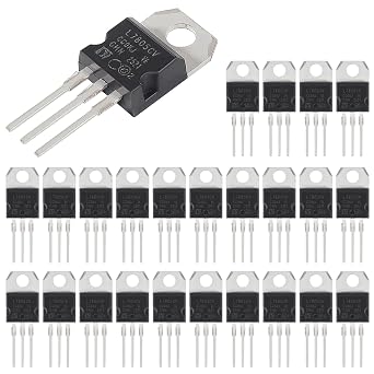 25PCS L7805 L7805CV IC Positive Voltage Regulator 5V 1.5A Integrated Circuit L7805 Linear Voltage Regulator Output 5V 1.5A